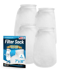 Aquatic Experts 7" Ring Aquarium Filter Sock 200 Micron for Saltwater & Reef Aquariums