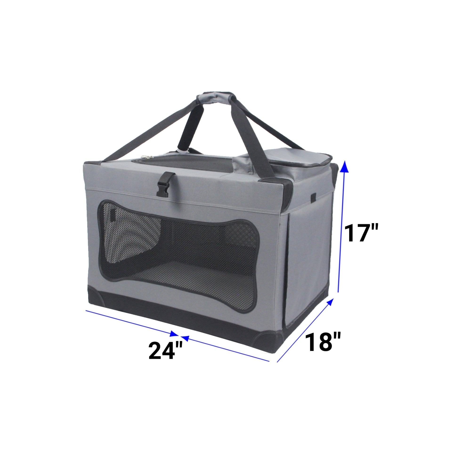 Mr. Peanut's Soft Sided Portable Pet Crate with Lightweight Aluminum Frame