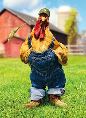 Avanti Chicken In Overalls Greeting Card