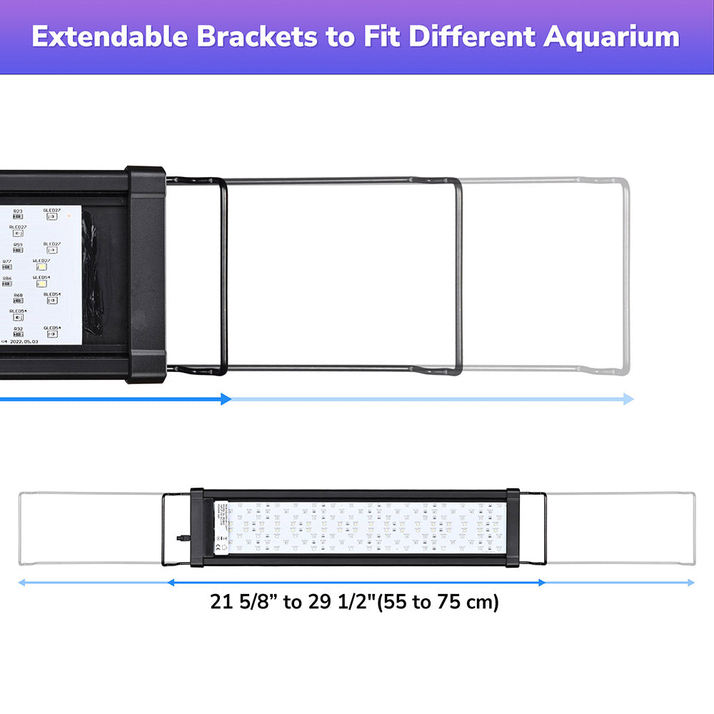 AquaBasik LED Aquarium Light with Timer RC RGBW 22-29