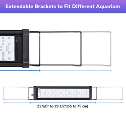 AquaBasik LED Aquarium Light with Timer RC RGBW 22-29"