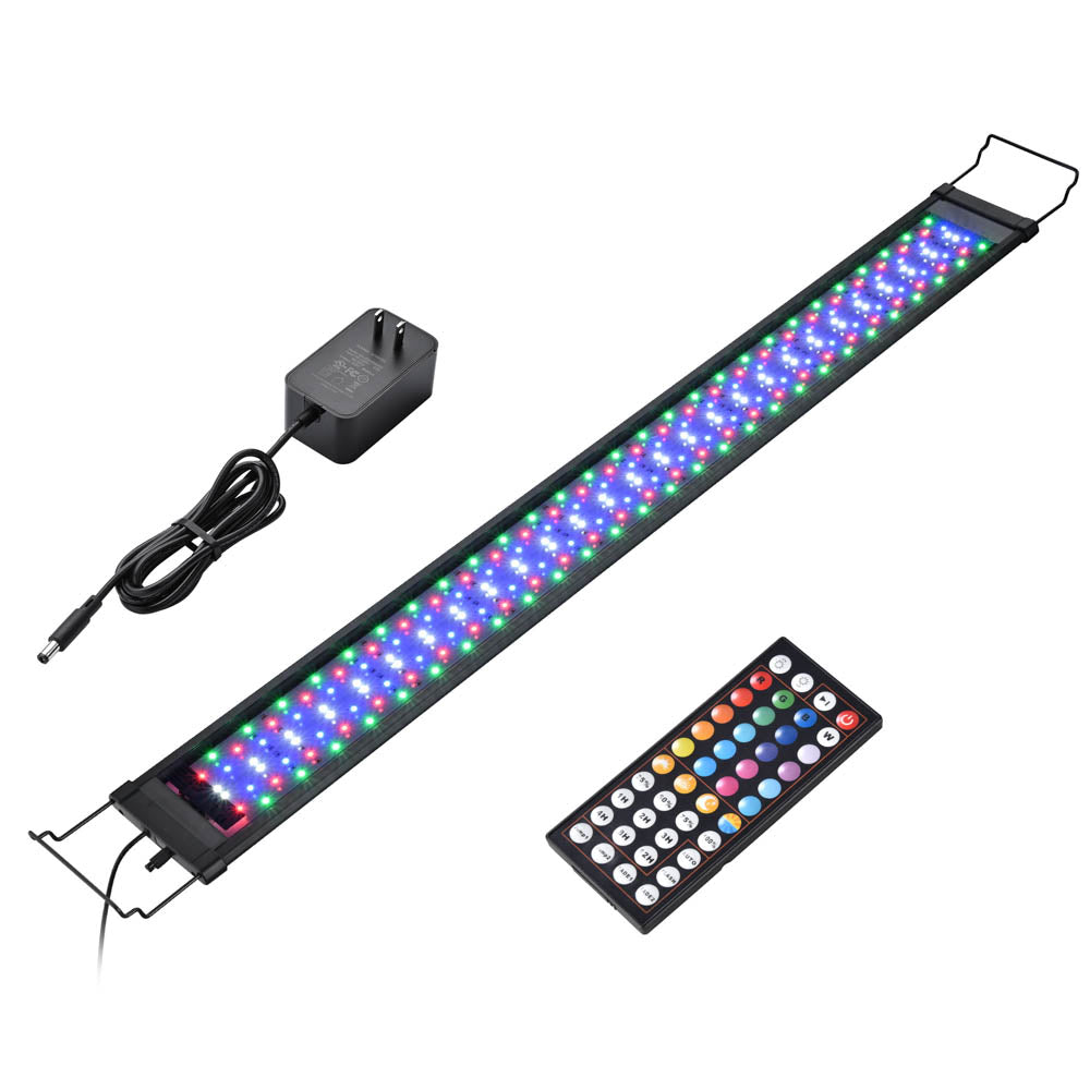 AquaBasik LED Aquarium Light with Timer RC RGBW 44-55"