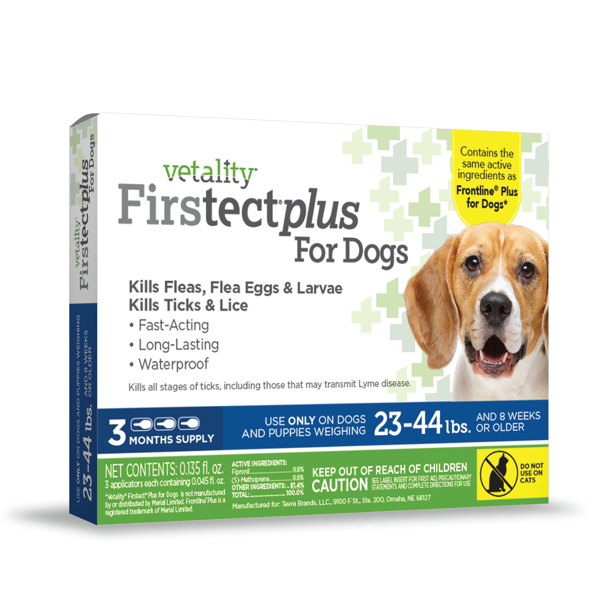 Paquete de 3 perros Firstect Plus de 24 a 44 libras