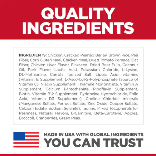 Hill's Science Diet 成年犬完美体重大型犬干粮，鸡肉配方，25 磅袋装