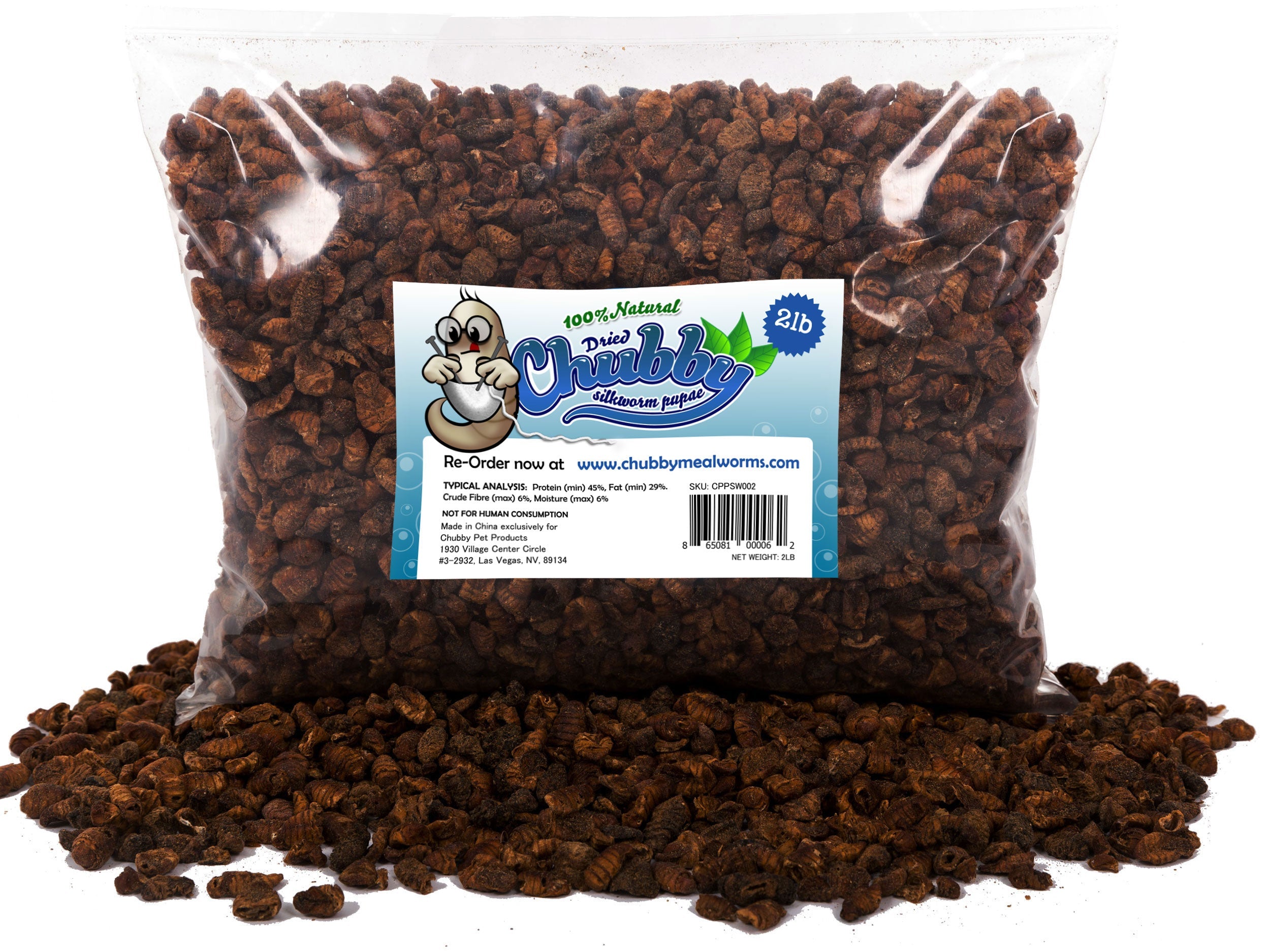 2Lbs Chubby Dried Silkworm Pupae