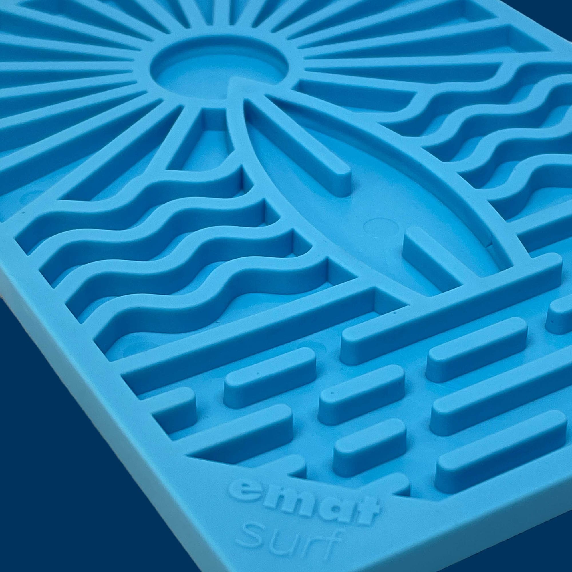 Surf's Up eMat - Small Lickmat for Dogs and Cats | Beach-Themed Design | SodaPup