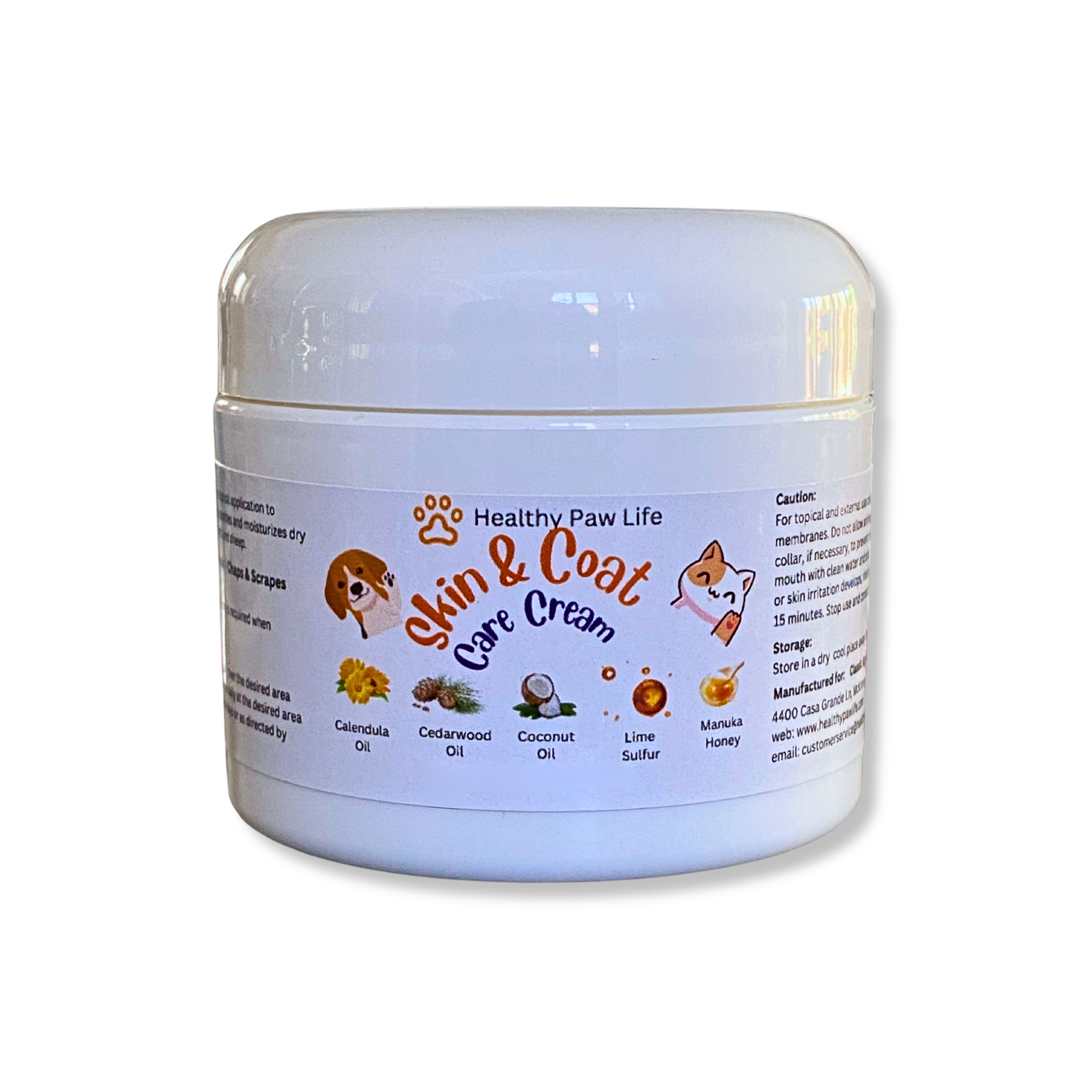 Healthy Paw Life - Calendula Manuka Honey & Cedarwood - Skin & Coat Care Cream