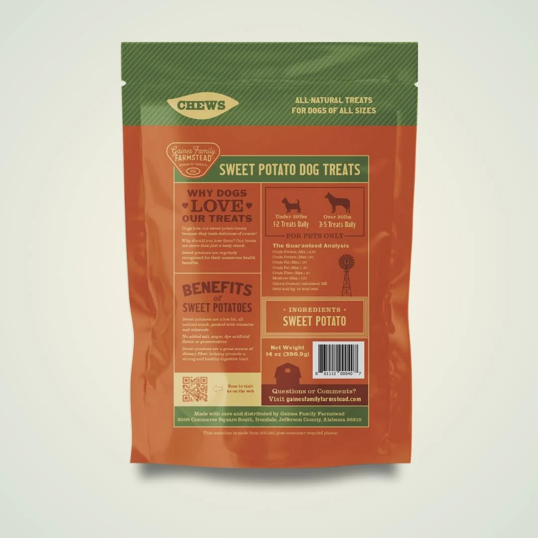 Gaines Family Farmstead Sweet Potato Chews (8oz)