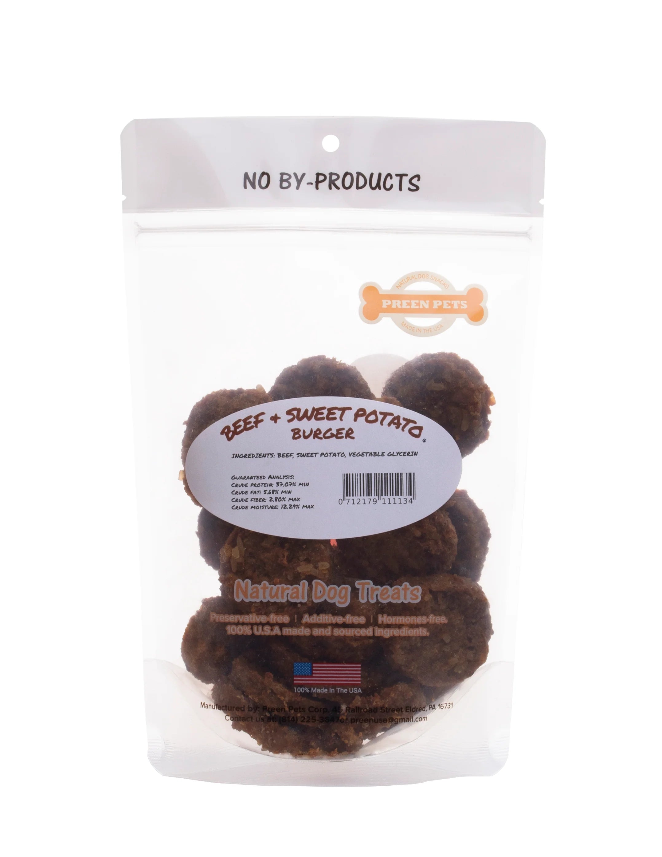 Preen Pets Beef & Sweet Potato Burger