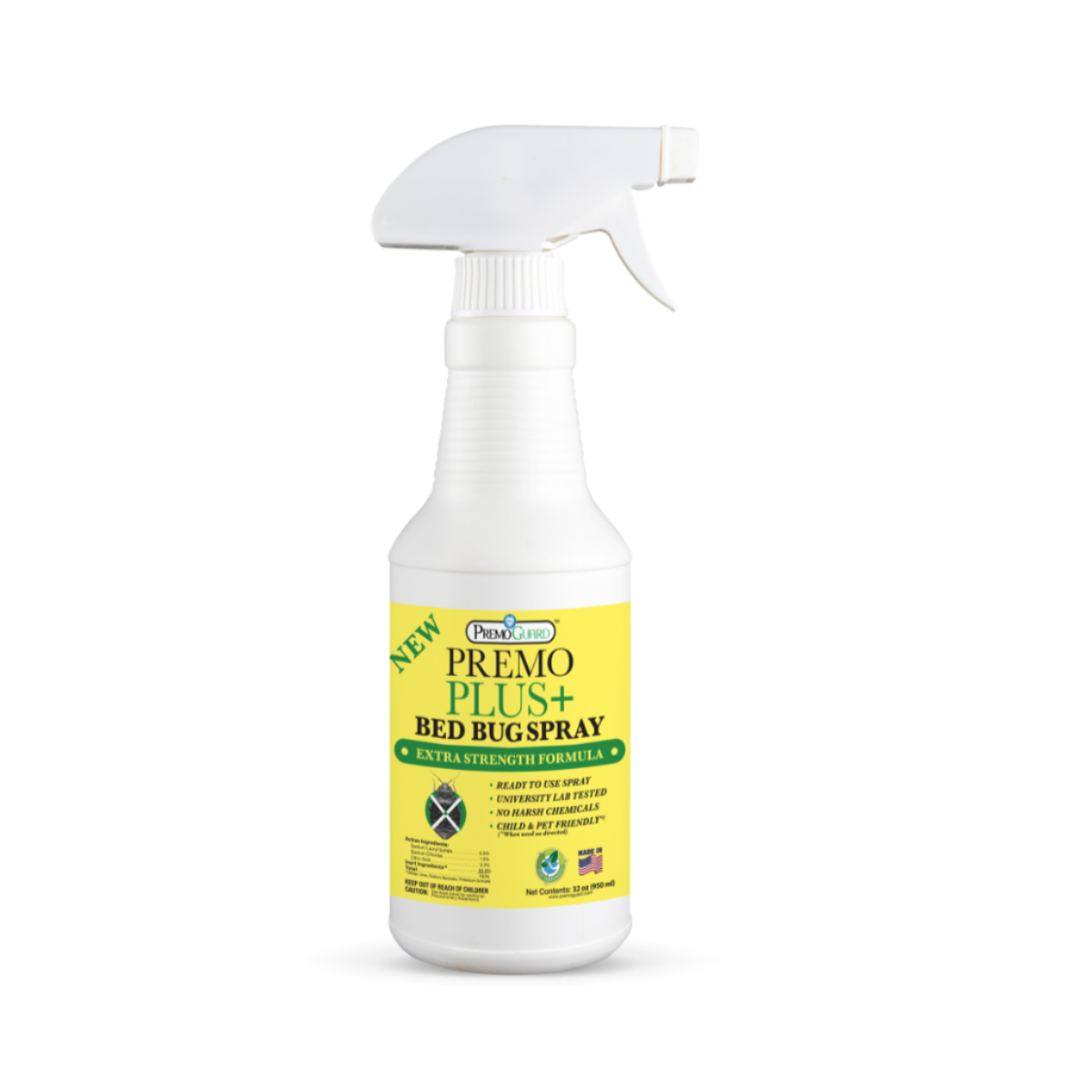 Bed Bug Plus Spray | Natural & Non-Toxic Bed Bug Killer | Premo Guard