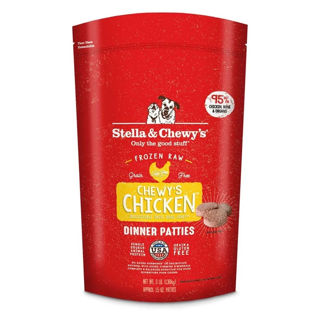 Stella & Chewy's Frozen Chicken Dinner Patties Dog Food (3lb)