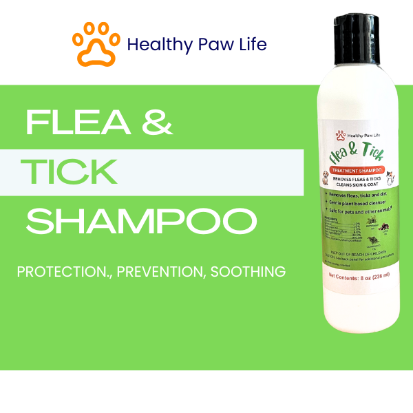 Healthy Paw Life's Flea and Tick Shampoo for Dogs and Cats - Powered by Natural Essential Oils