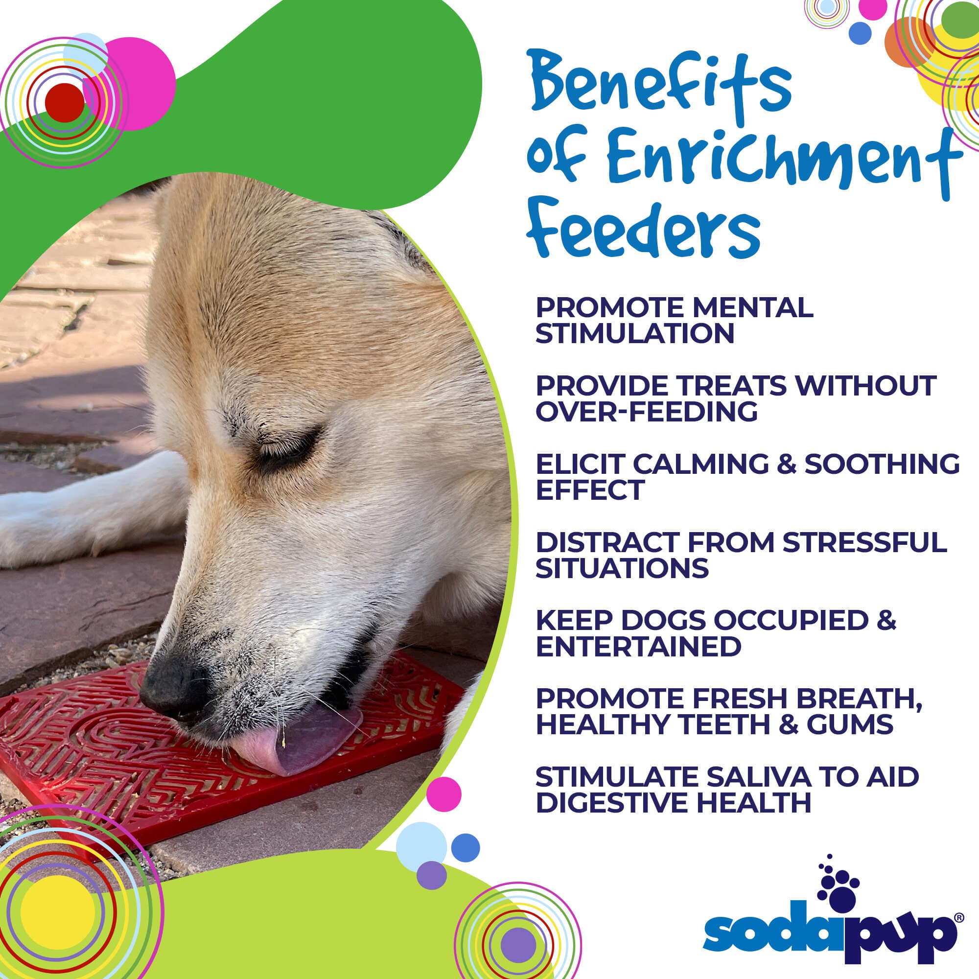 Love eMat - Enrichment Lick Mat for Dogs and Cats| Heart Design | SodaPup