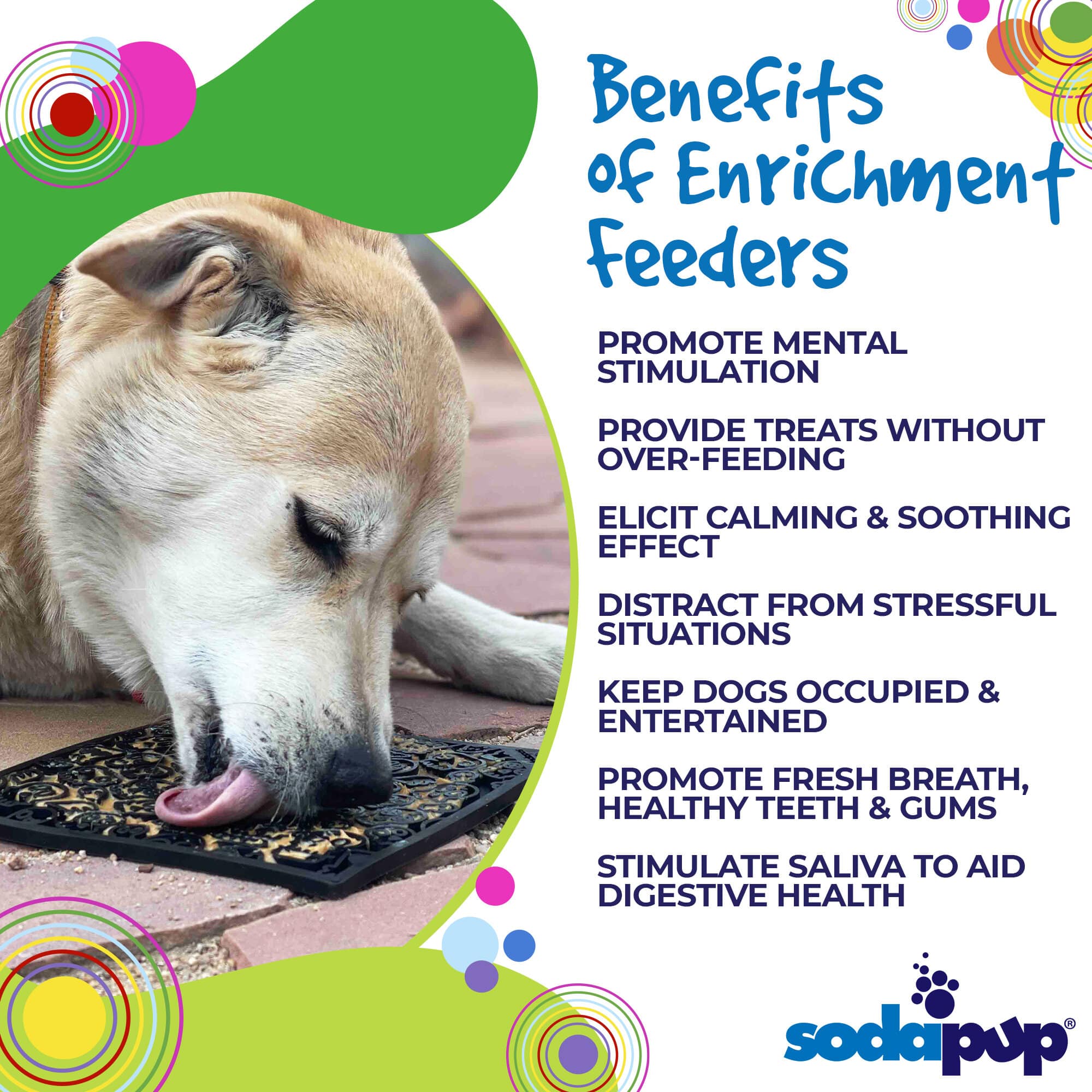 Zombie eMat - Enrichment Lick Mat for Dogs and Cats | Halloween Skull Design | SodaPup