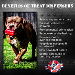 USA-K9 Grenade Durable Rubber Chew Toy & Treat Dispenser