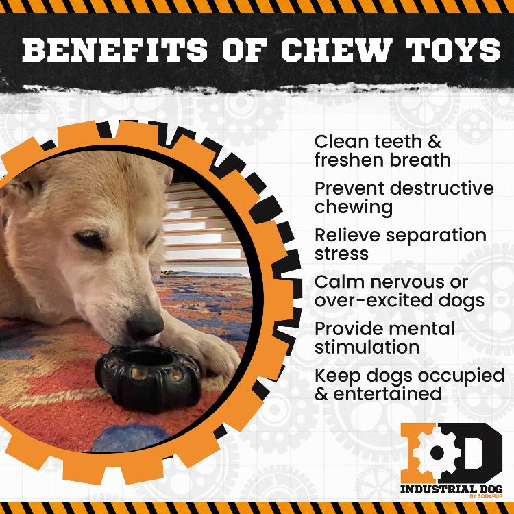 Tractor Tire Nylon Dog Chew Toy for Super Chewers | USA Made & FDA Compliant