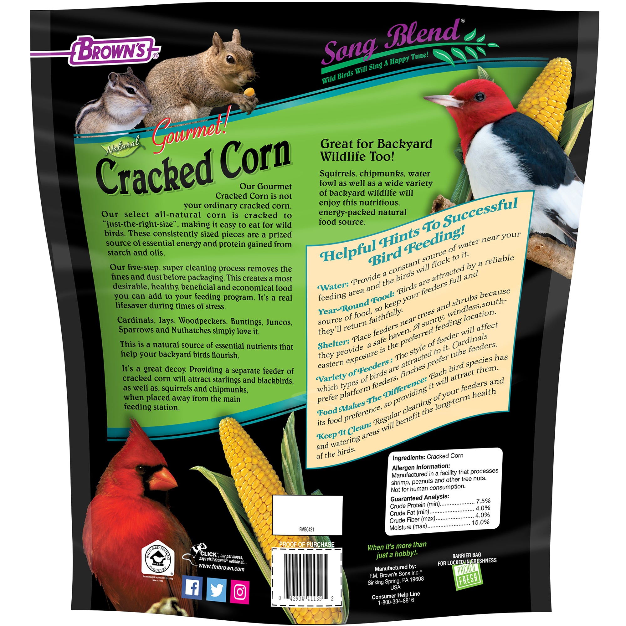 Brown's Wild Bird Cracked Corn (4lb)