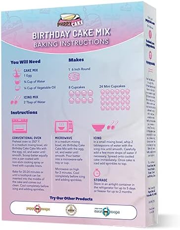 Puppy Cake Mix Birthday Cake With Pupfetti Sprinkles (10oz)