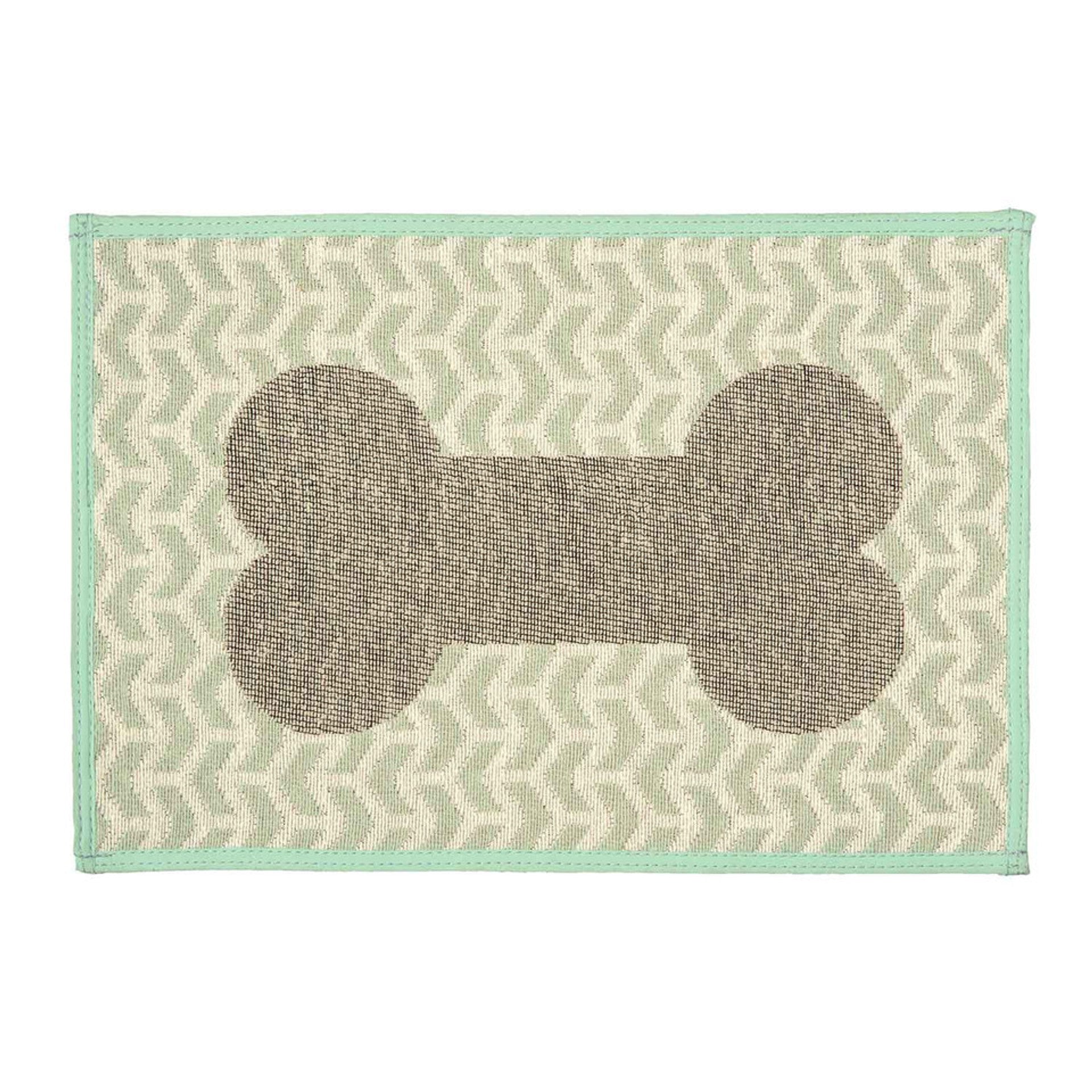 Loving Pets Mat Bella Geometric Bone Aqua Mat