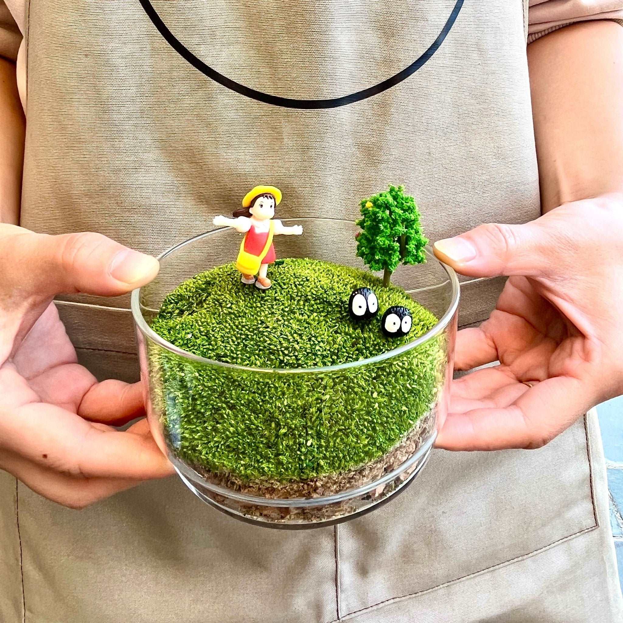 Handcrafted Glass Terrarium Miniature Botanical Garden, Unique Artisan Design, Desktop Decor