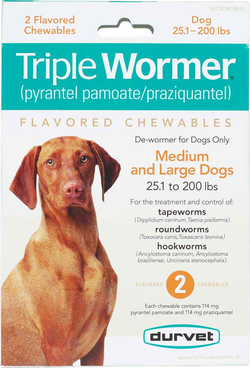 Durvet Triple Wormer For Medium & Large Dogs 2 Count