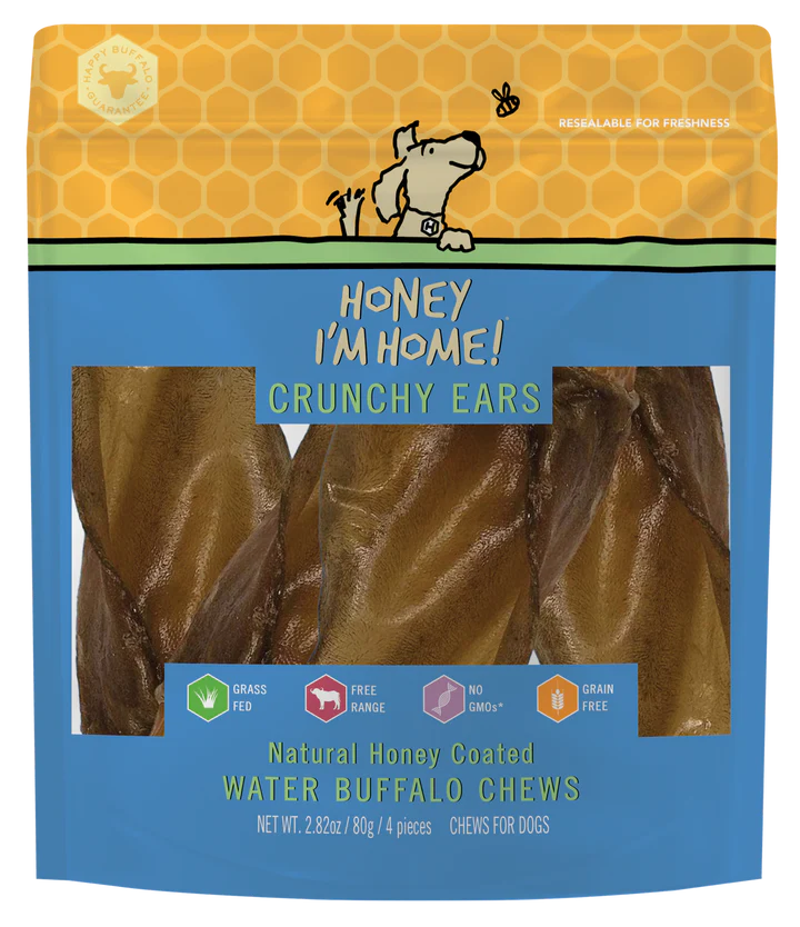 Honey Dog Buffalo Crunchy Ears (4pk)