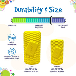 Corn on the Cob Durable Rubber Treat Dispenser