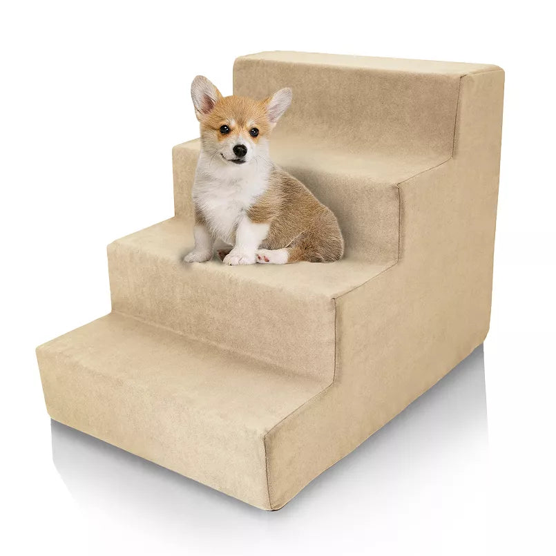 Precious Tails High Density Foam 4 Step Pet Stair Camel
