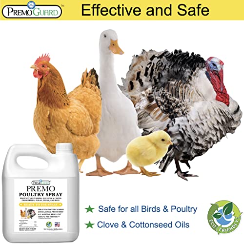 Poultry Spray 128 oz | Plant Based Natural Non-Toxic | Premo Guard