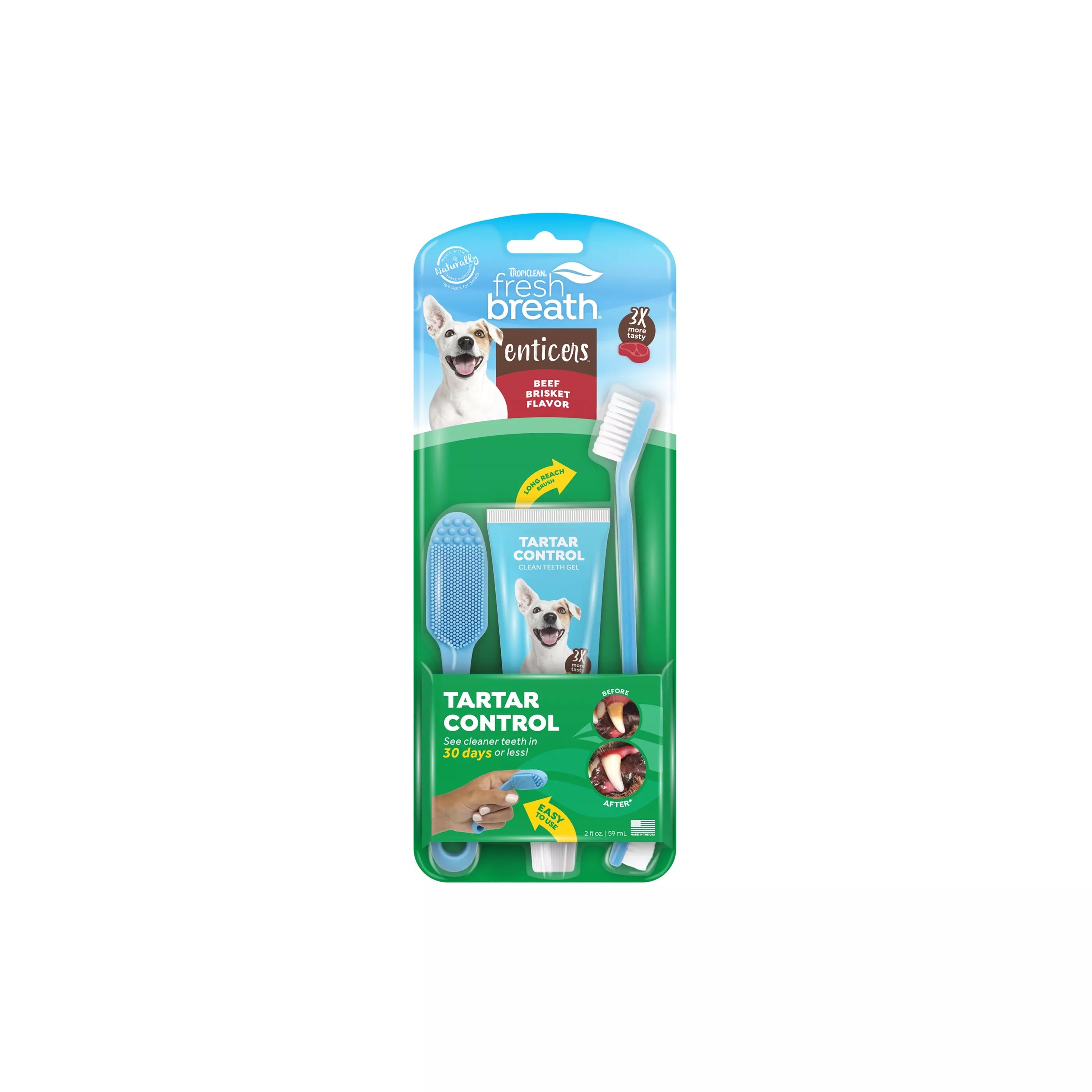 Tropiclean Fresh Breath Dog Enticer Kit Brisket (20oz)
