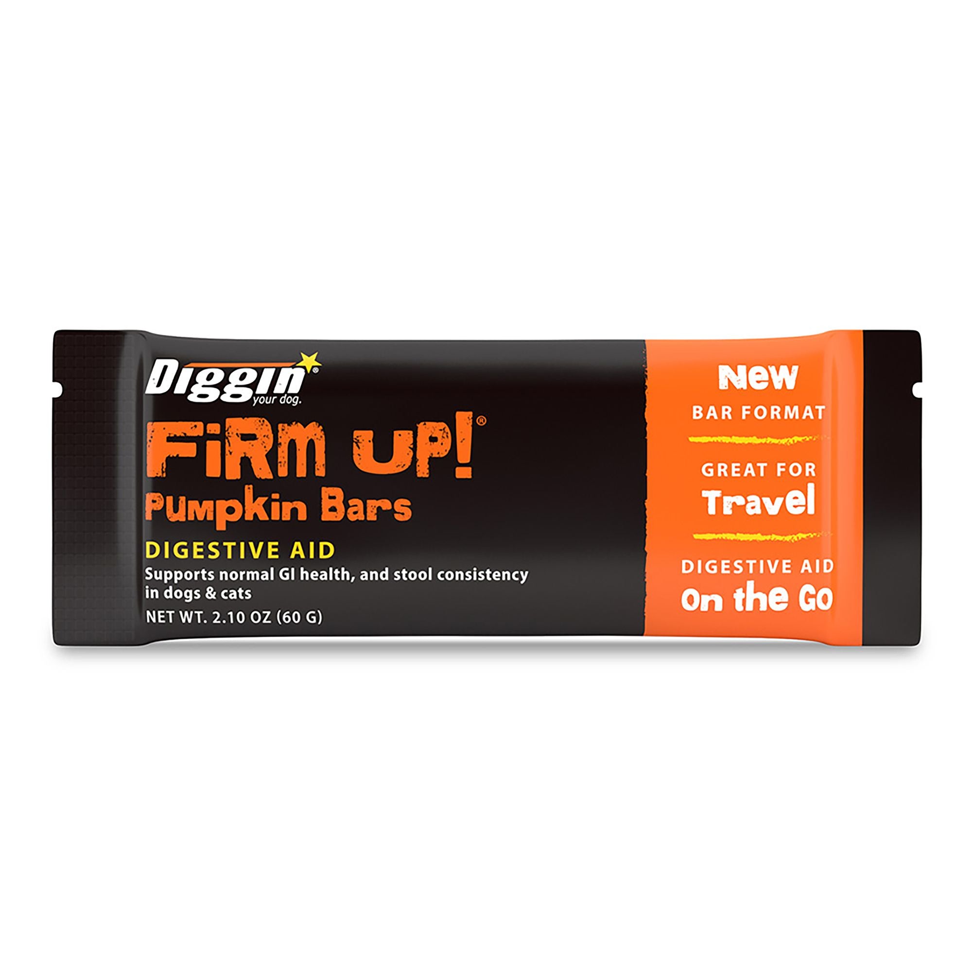 Diggin Your Dog Dog & Cat Firm Up! Pumpkin Bars Digestive Aid (2.1oz)