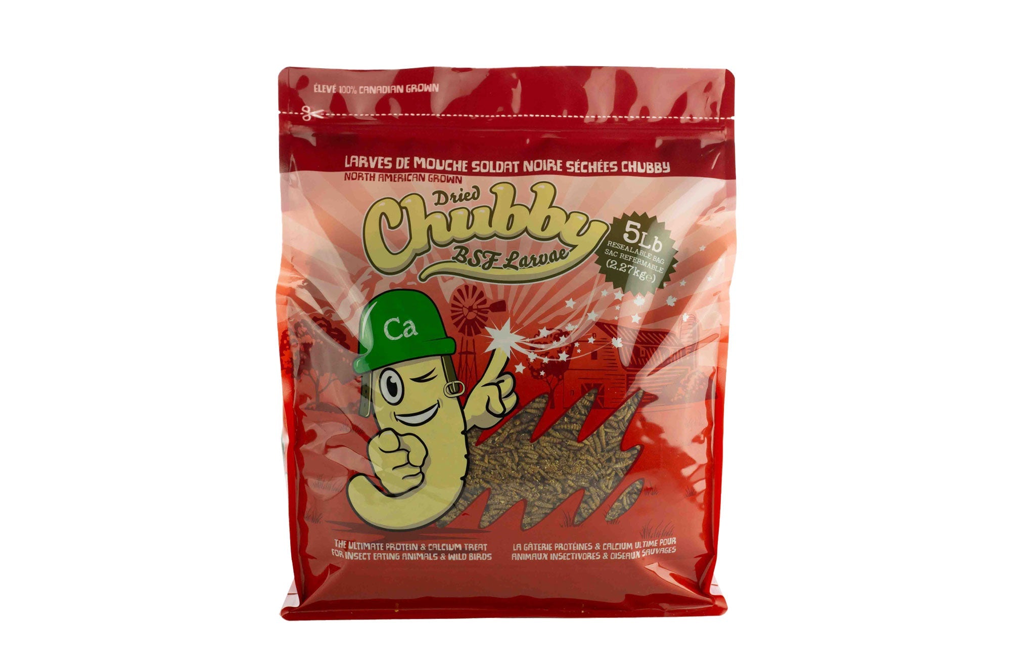 5LB Chubby Dried Black Soldier Fly Larvae - Grown in North America (Montreal) Non-GMO