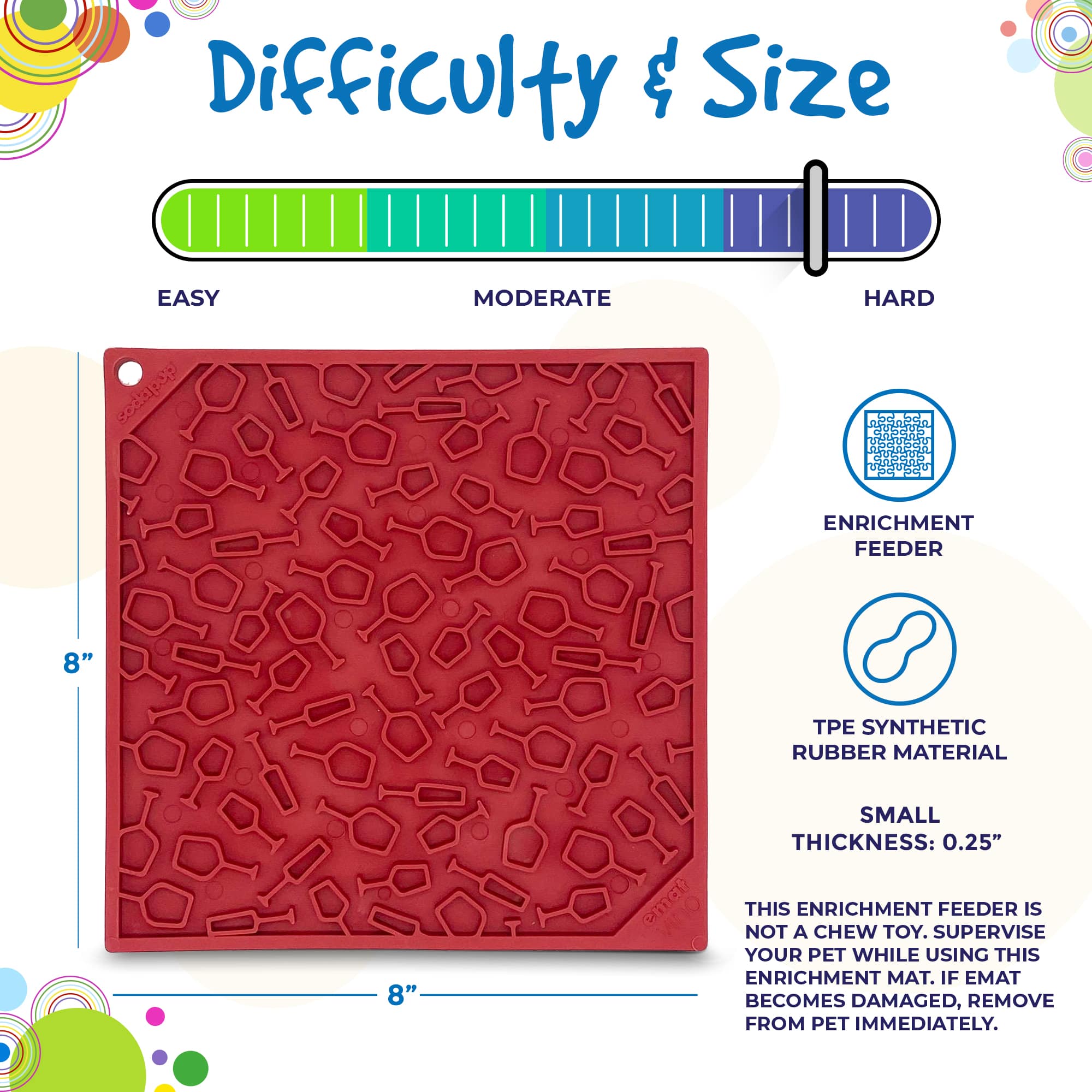 Vino Dog eMat - Enrichment Lick Mat For Dogs and Cats | Wine-Inspired Design| SodaPup