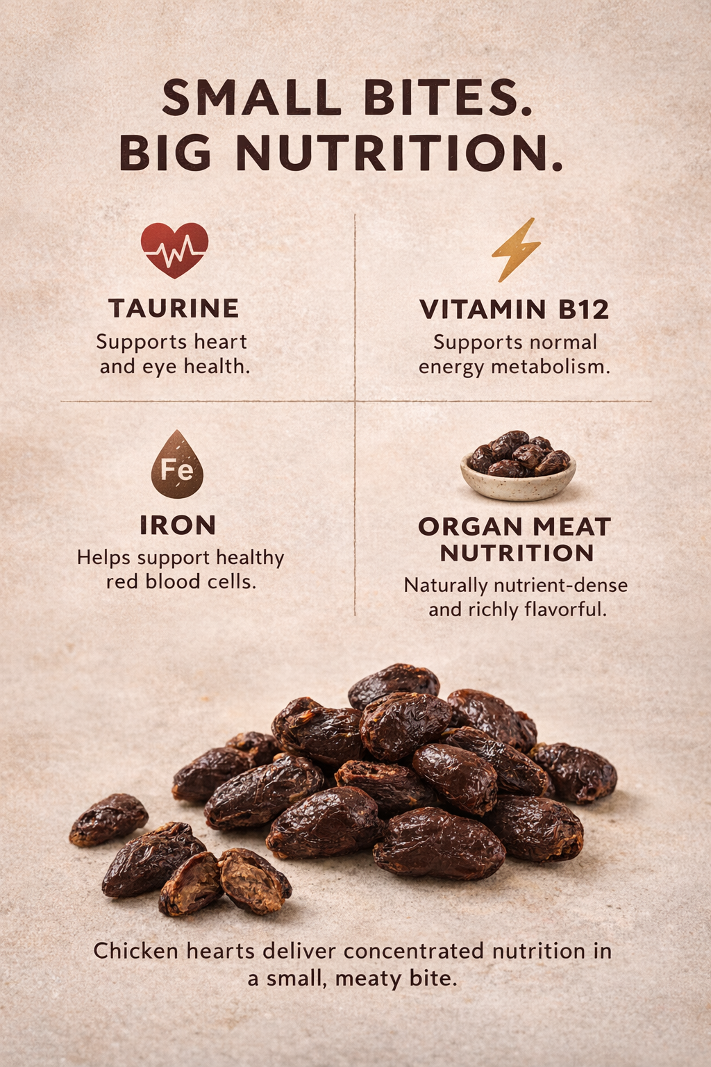 Chicken Hearts for Dogs & Cats | Nutrient-Rich Treat | Whisker & Tail Co.