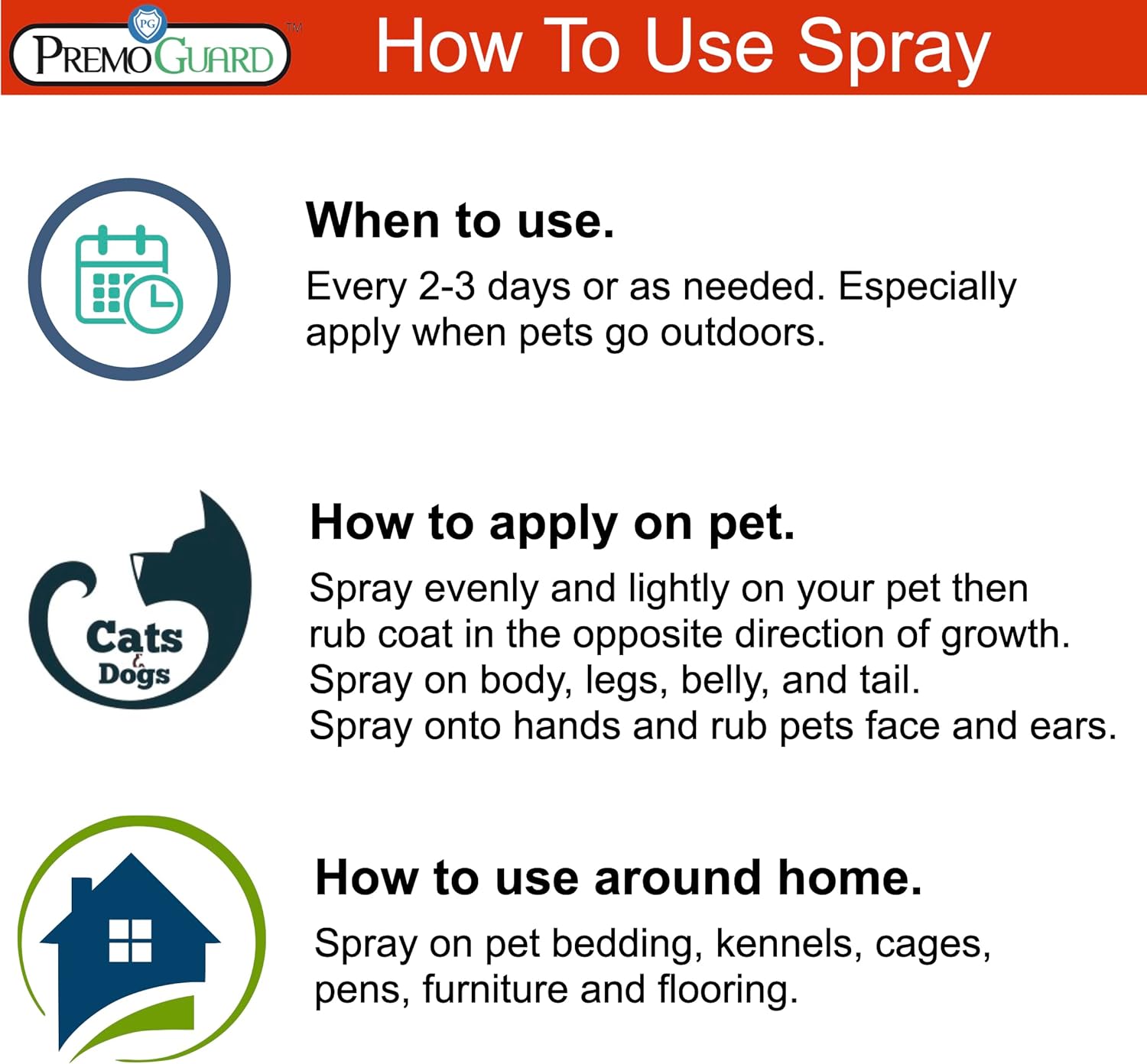 Pet Protector Spray 128 oz | Plant Based Non-Toxic Treatment | Premo Guard