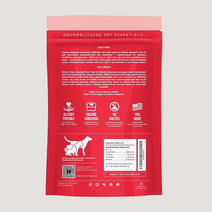 Natural Rapport The Only Freeze Dried Beef Liver Dogs Need (4oz)