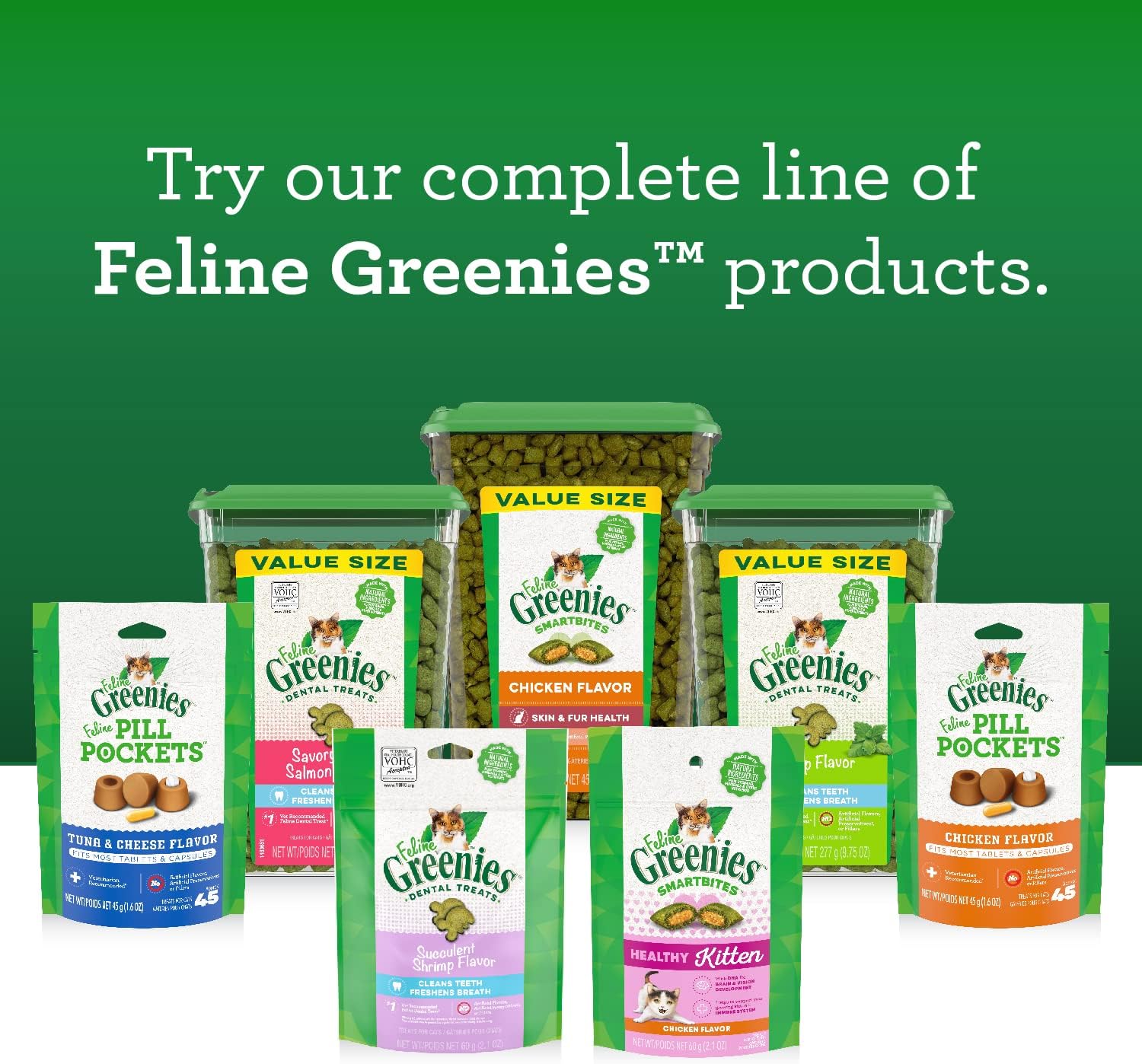 Greenies FELINE GREENIES Savory Salmon Flavored Dental Treats (21oz)