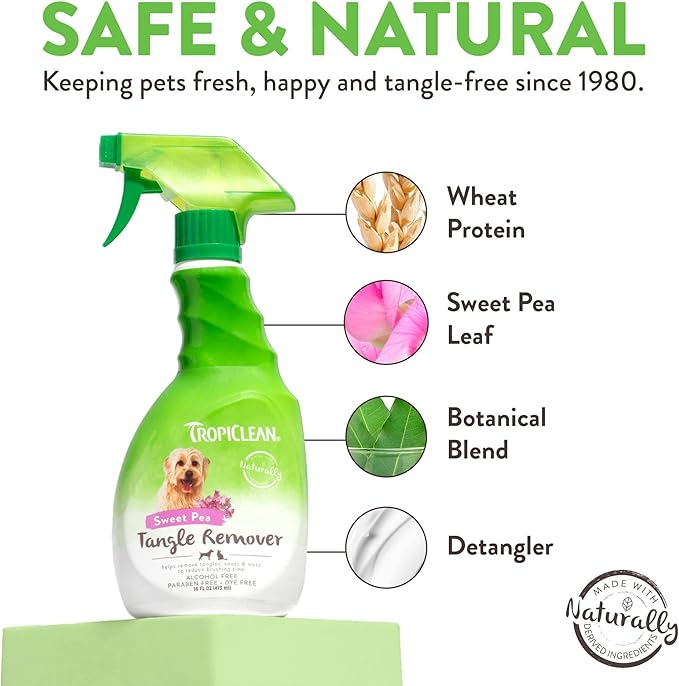 Tropiclean Dog & Cat Tangle Remover Spray (16oz)