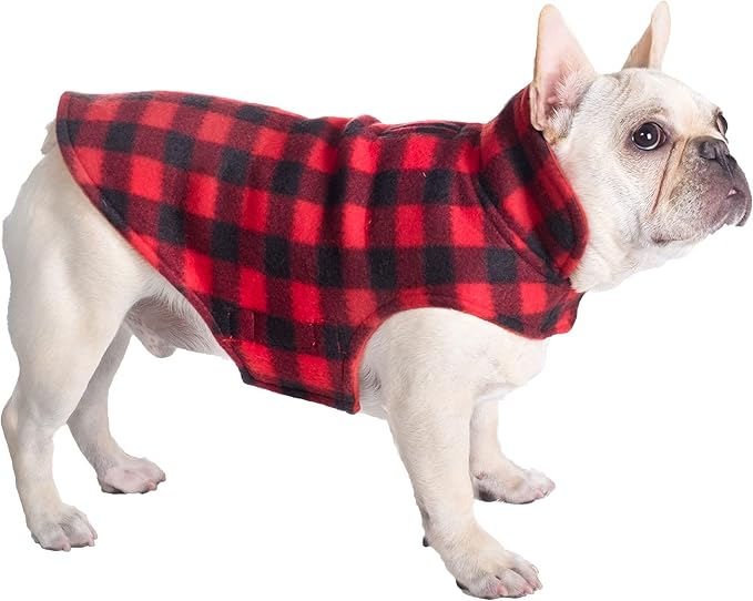 Worthy Dog Fargo Fleece Reversible Jacket Red Buffalo (16")