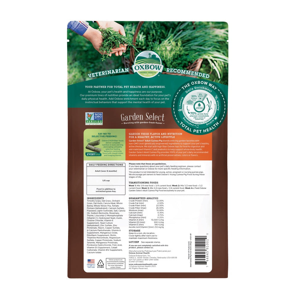 4lb Oxbow Garden Select Adult Guinea Pig Food