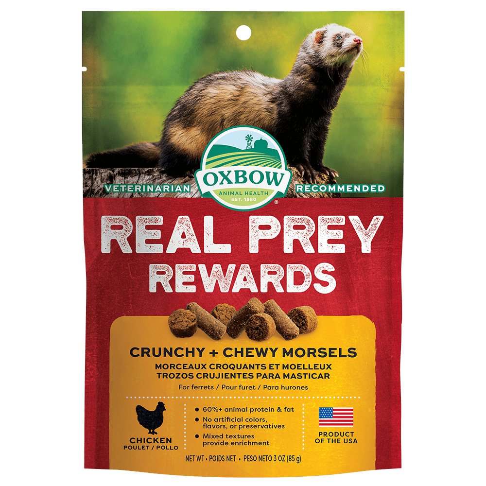 Oxbow Real Prey Chicken Rewards Ferret Crunchy & Chewy Treat (3oz)
