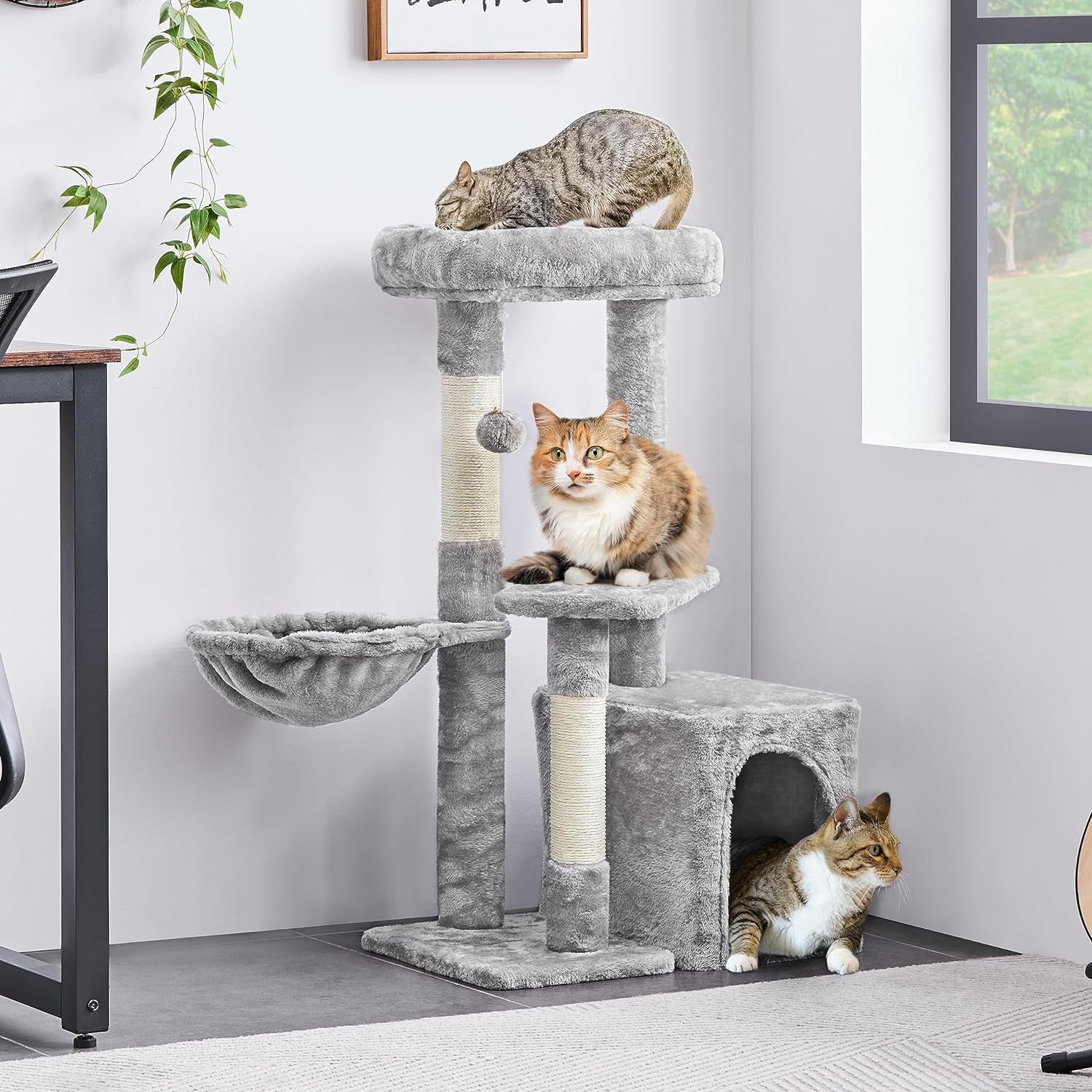 Cat Tower Plush Cover with Condo