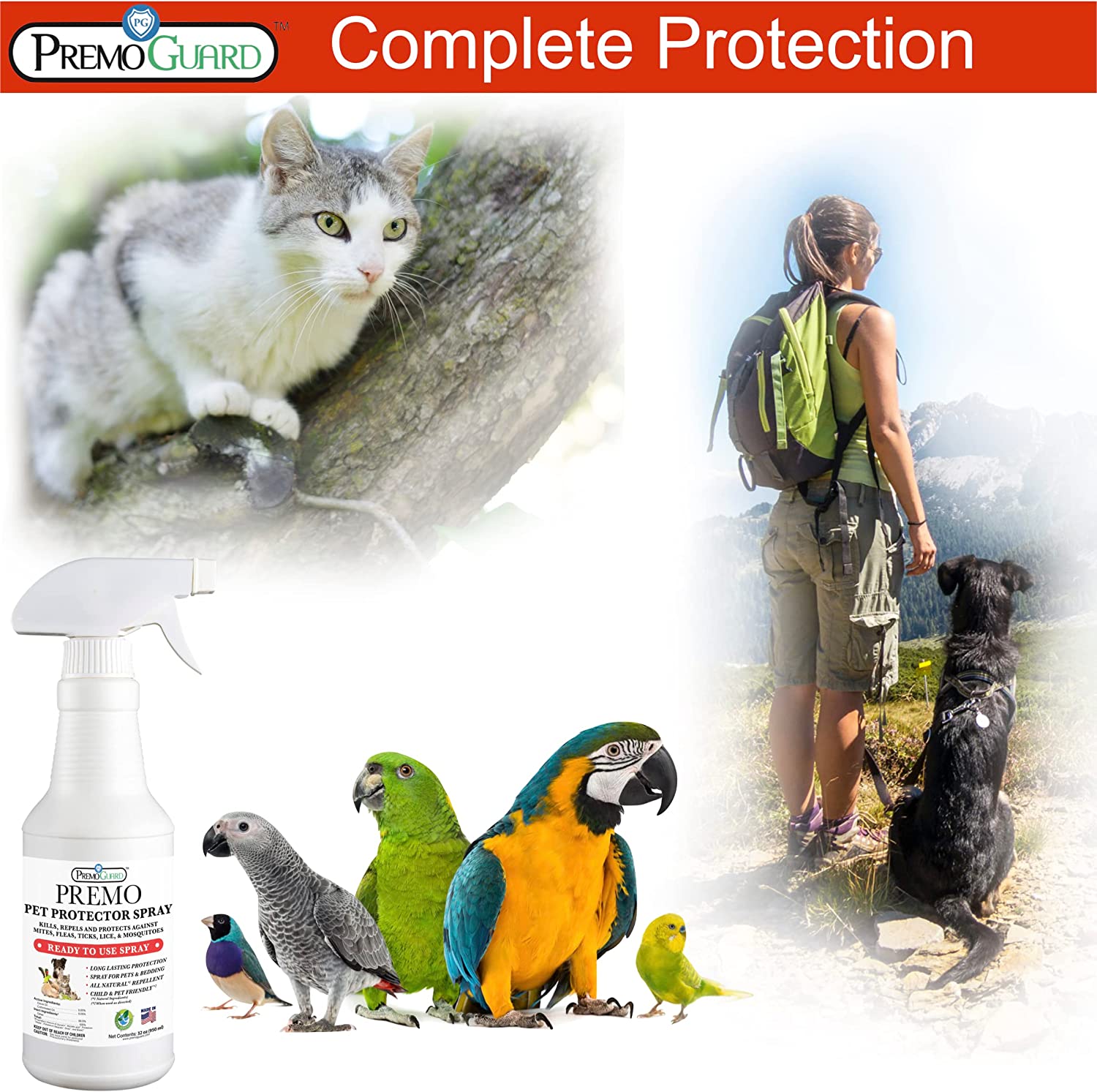Pet Protector 16 oz | Plant Based Natural Non-Toxic | Premo Guard