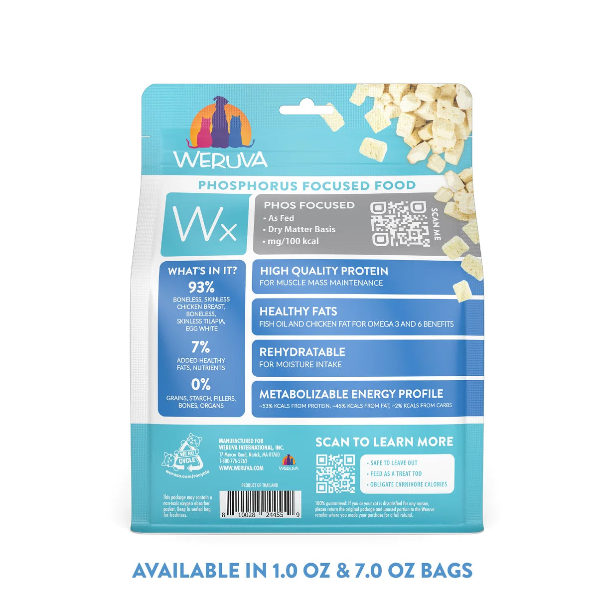 Weruva Cat WX Pho Focused Freeze Dried Chicken Breast & Tilapia Formula