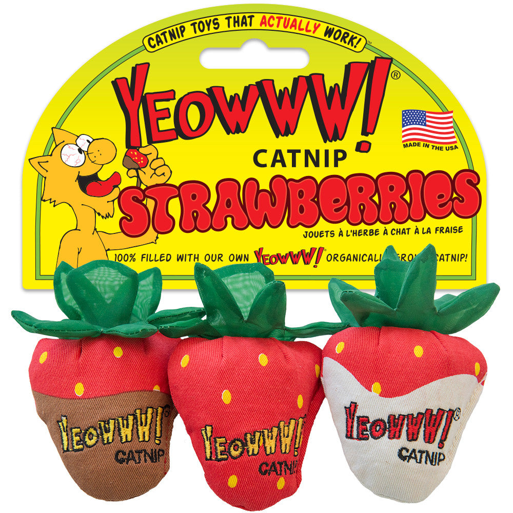 Yeowww! Cat Catnip Strawberry Toy (3 Pack)