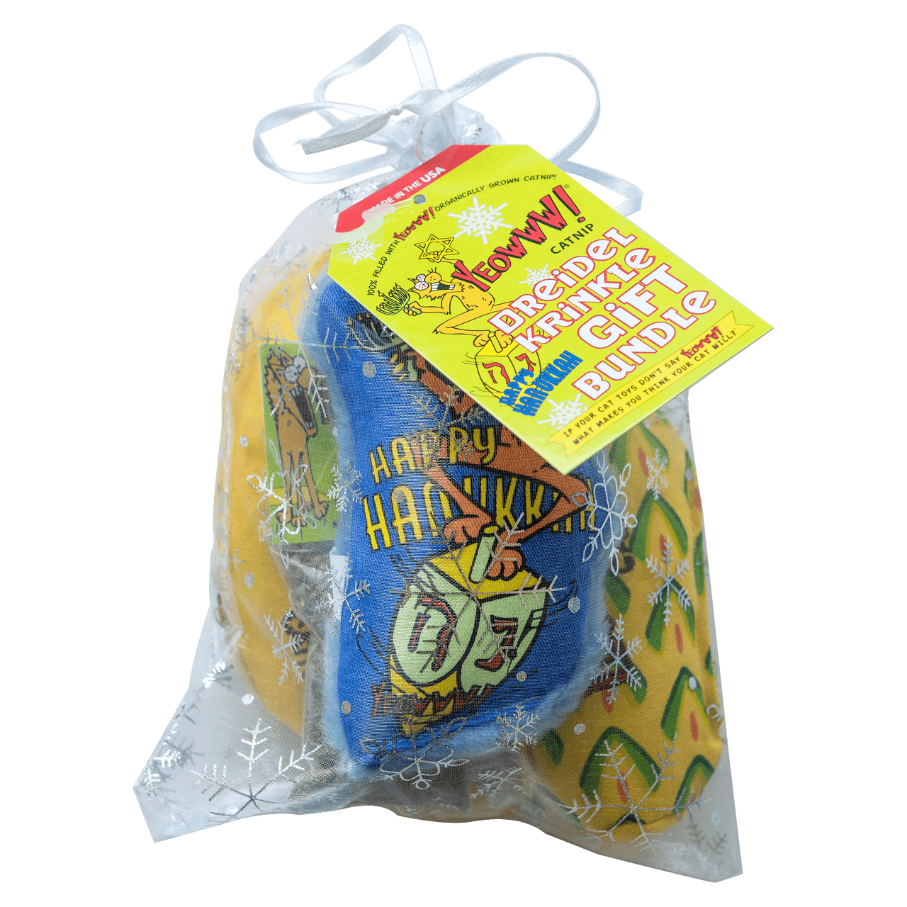 Yeowww! Cat Catnip Dreidel Krinkle Bundle