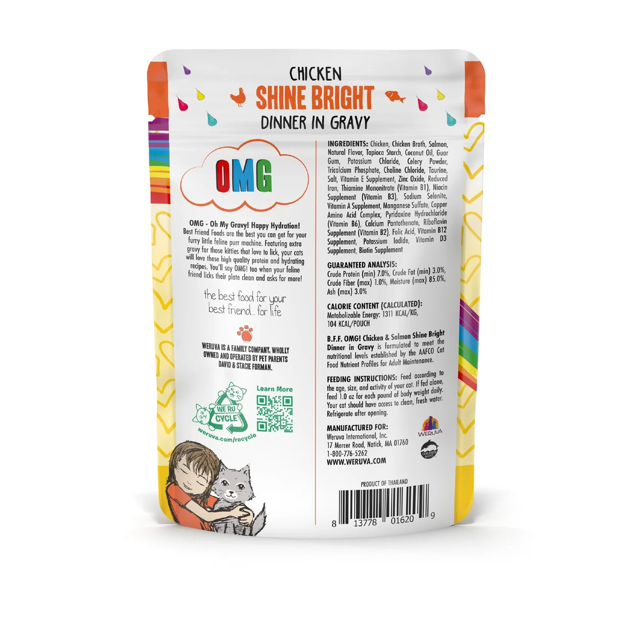 BFF Cat OMG Gravy Shine Bright Chicken & Salmon (2.8oz pouch)