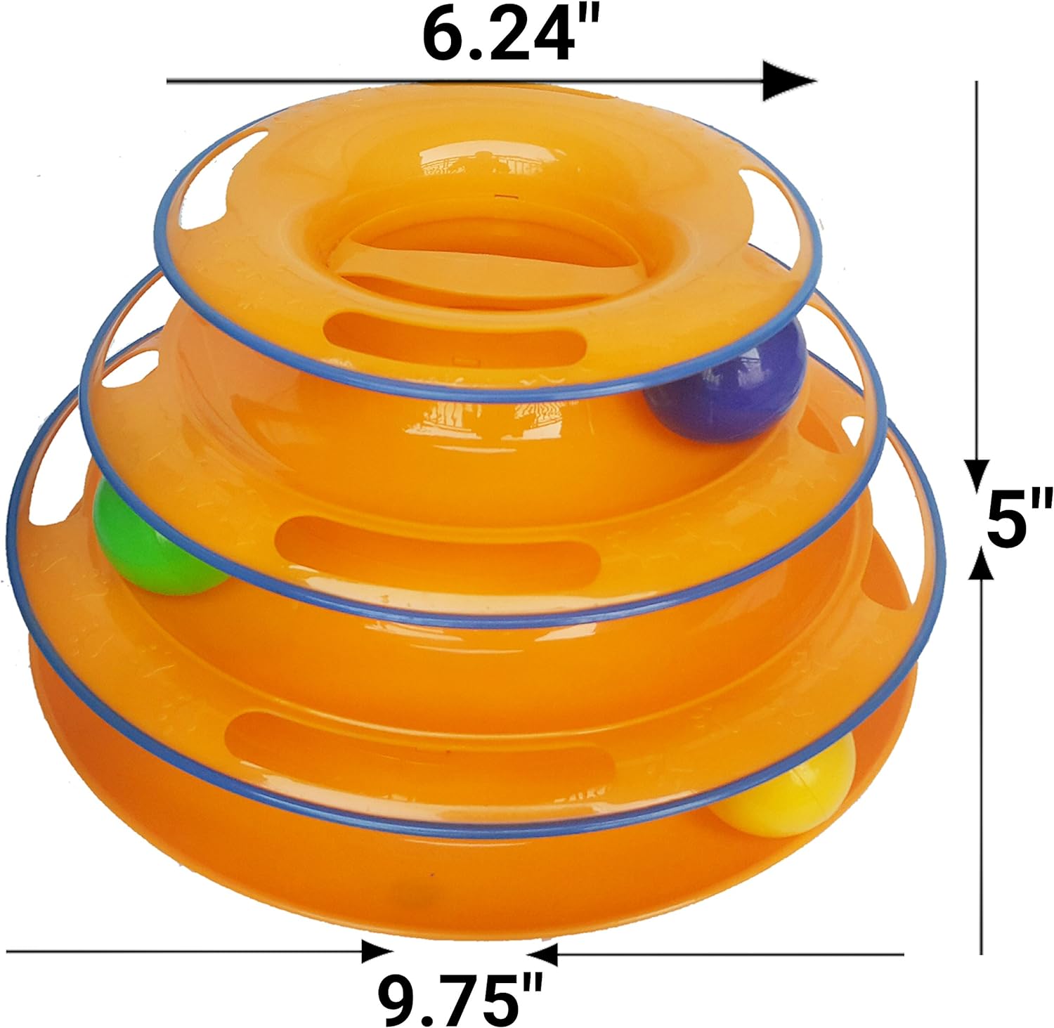 Mr. Peanut's Cats & Kittens Toy with Interactive Intelligence Track Ball Tower, Provides Hours of Mental Stimulation and Physical Play