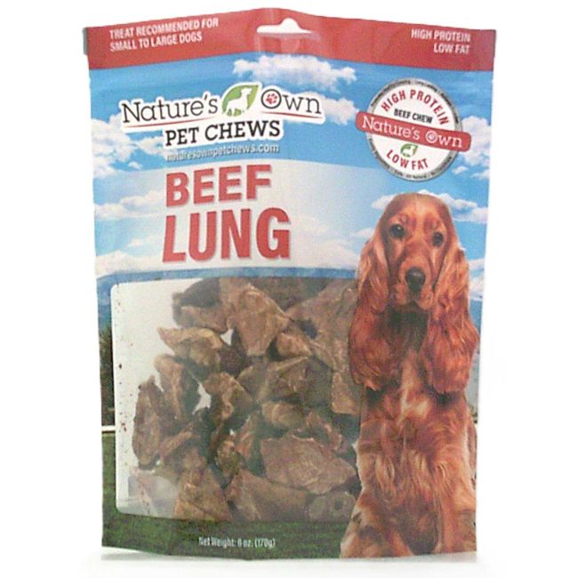Nature's Own Beef Lung Chunks Dog Treats (6oz)
