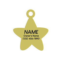 Smiling Star Pet ID Tag